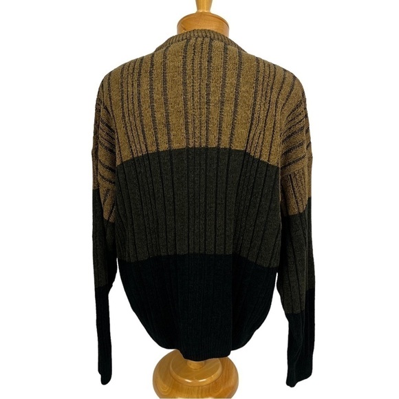 jf J. Ferrar Men’s Pullover Ribbed Chunky Knit Sweater Sz XL Multi Colors Italy - Picture 3 of 9